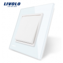 Manufacturer Livolo Luxury white crystal glass panel, Push button switch/ smart home, VL-C7K1-11