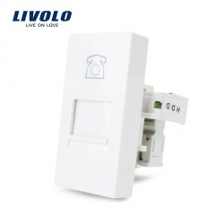 Module téléphone femelle RJ11 à clipser platine LIVOLO